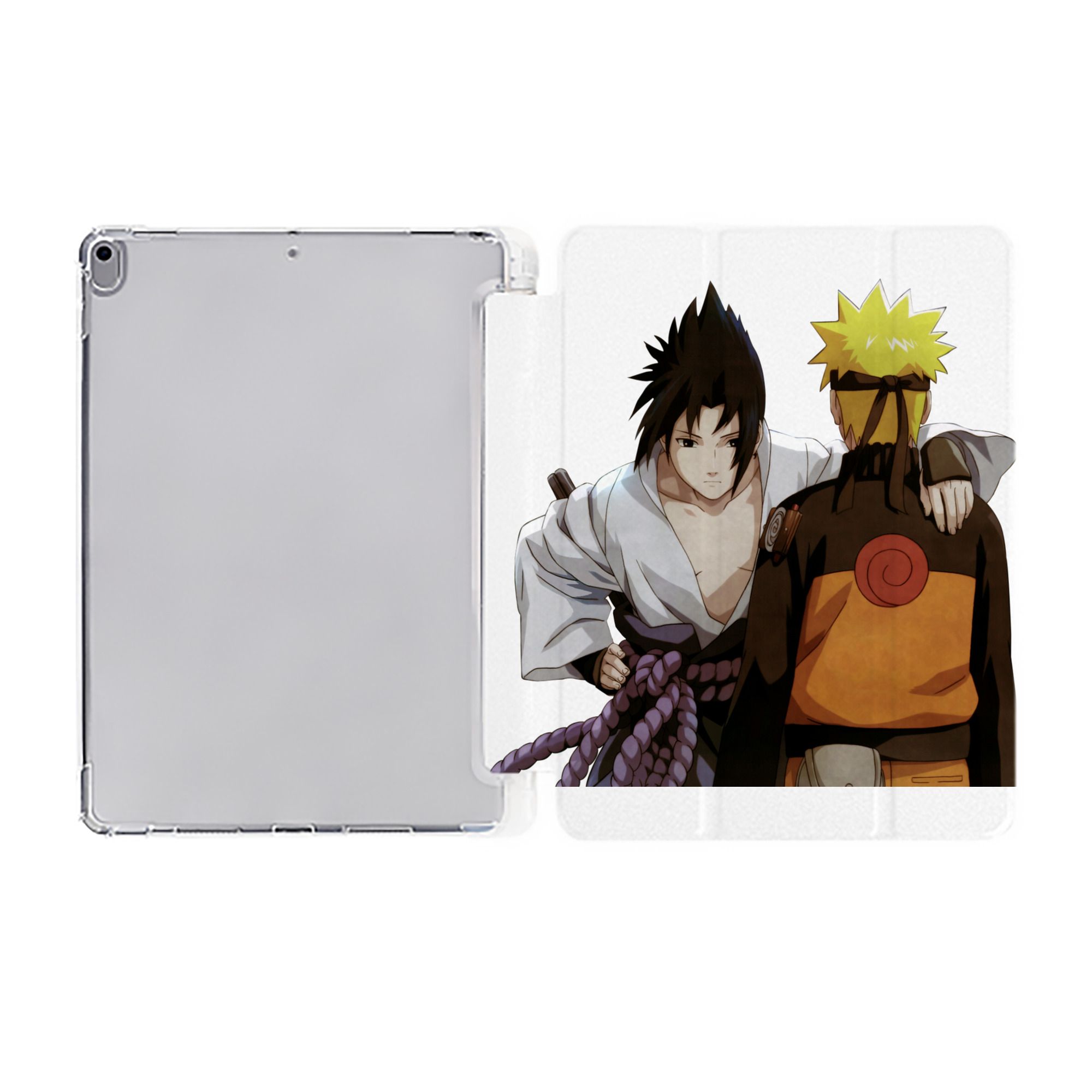 （画像用） NARUTO -ナルト- うちは サスケ Uchiha Sasuke IPad ケース ペン収納付き 三つ折りスタンド PUレザー×シリコン 対応機種9.5/10.5/10.9インチ